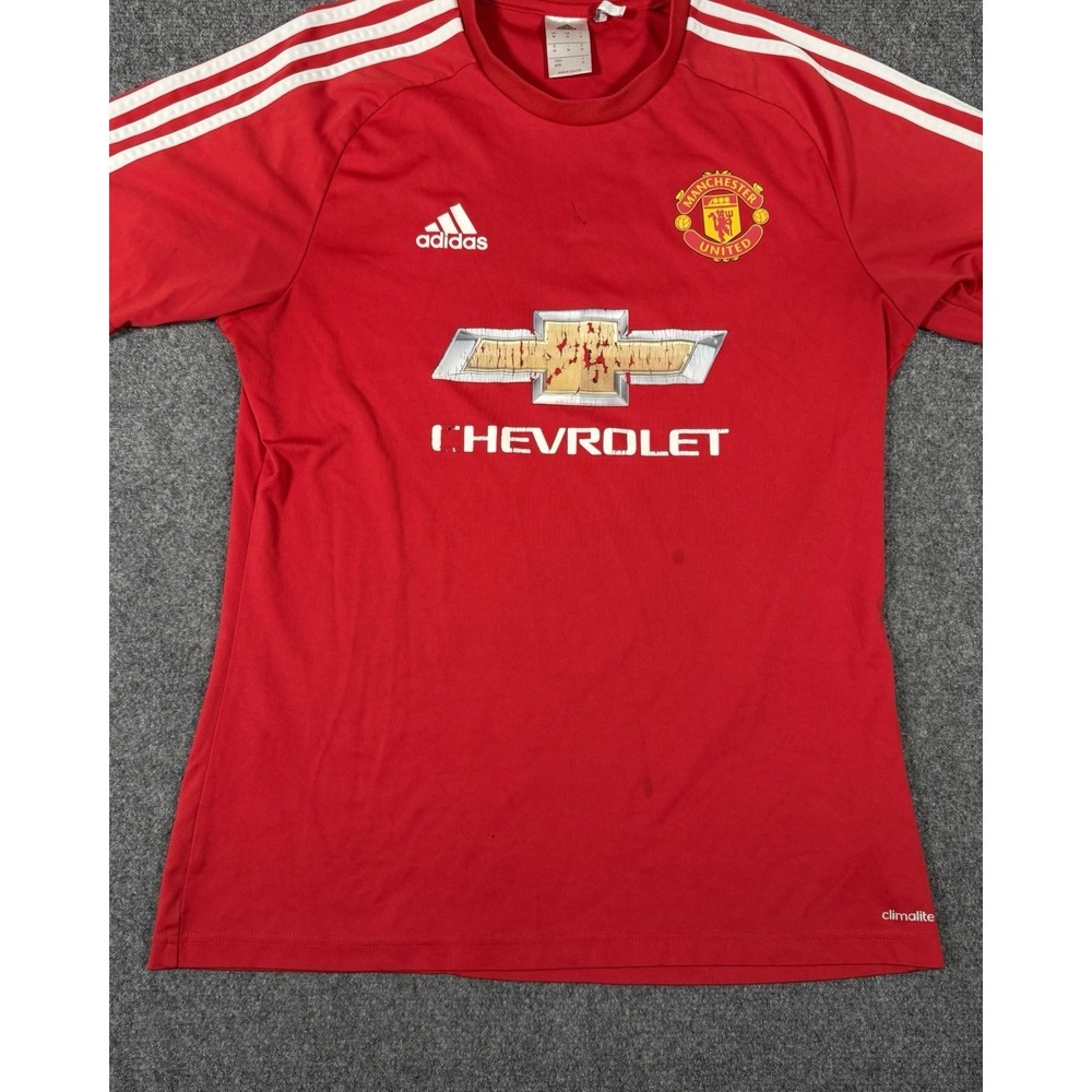 Adidas Manchester United 2016/2017 Home Football Shirt Mens Medium Red Jersey - Picture 7 of 16